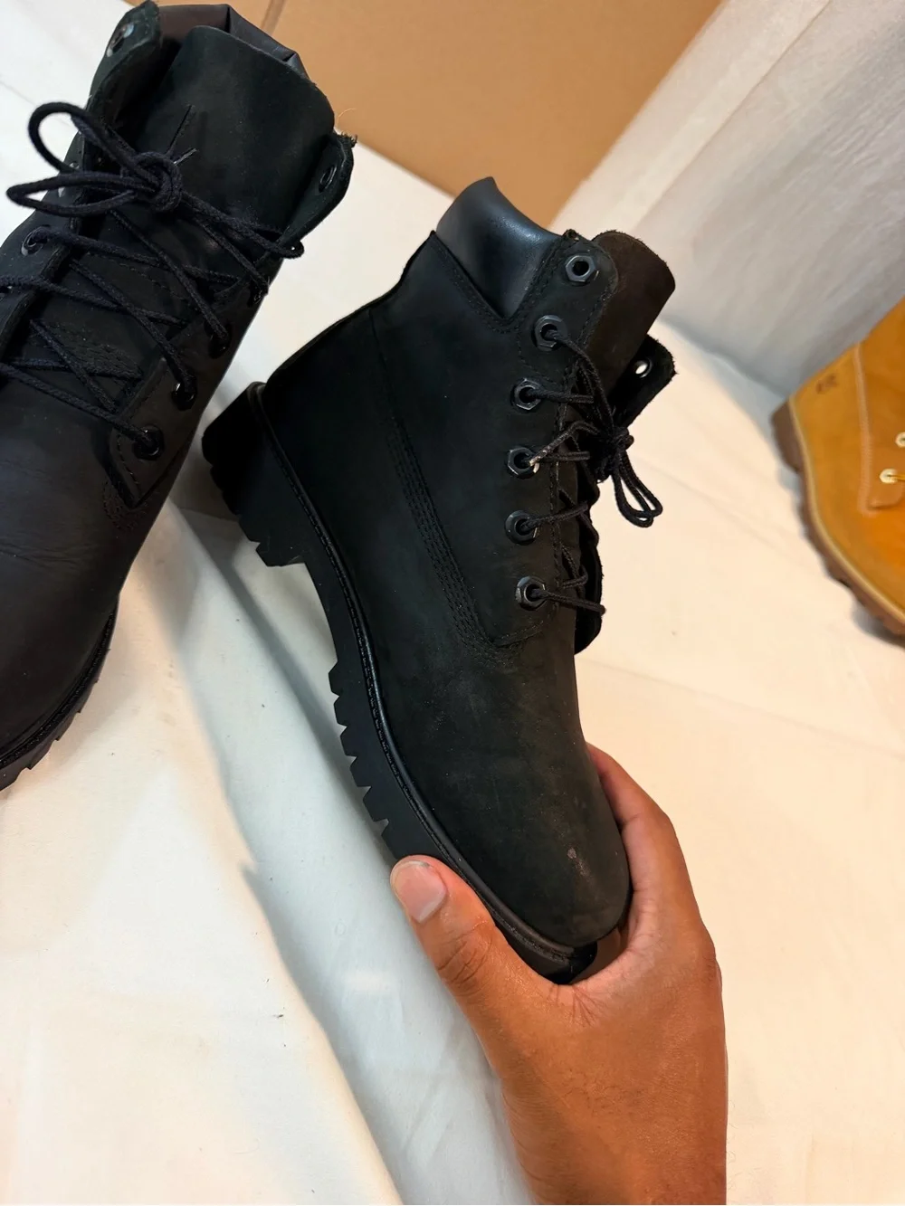 Timberland Black Rugged Tread Boots